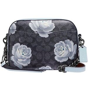 Coach Coated Canvas Signature Rose
Print Camera Bag